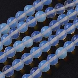 Perlas opalite hebras, redondo, 8mm, agujero: 1 mm, aproximamente 50 pcs / cadena, 14.76 pulgada