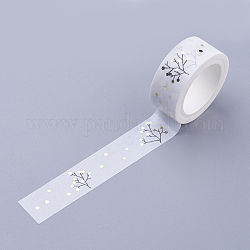 DIY Scrapbook dekorative Papierbänder, Klebebänder, Baum des Lebens, weiß, 15 mm