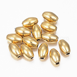 Perles en 304 acier inoxydable, riz, or, 9.5x6mm, Trou: 2mm