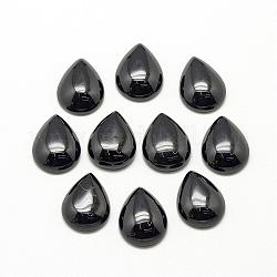 Cabochon naturali di pietra nera, lacrima, 17~18x12~13x5mm