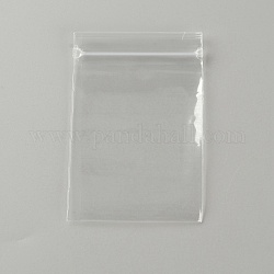 Sacs à fermeture éclair rectangle pp, sacs refermables, sac auto-scellant, clair, 10.3x7.1x0.2 cm, environ 100 pcs / sachet 
