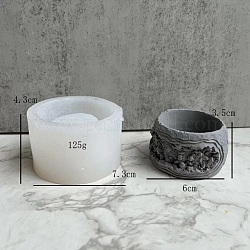 Säulenkerzenhalter-Silikonformen zum Selbermachen, für Gips, Herstellung von Zementhandwerk, weiß, 72x41 mm, Innendurchmesser: 42 mm