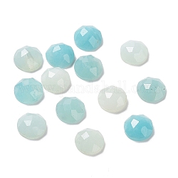 Natural Amazonite Cabochons, Half Round/Dome, Faceted, 7~8x3.5mm