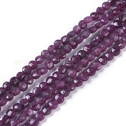 Filamenti di perline naturali, sfaccettato, rotondo e piatto, 3.5~4.5x2~2.5mm, Foro: 0.5 mm, circa 98~107pcs/filo, 15.35 pollice (39 cm) di lunghezza