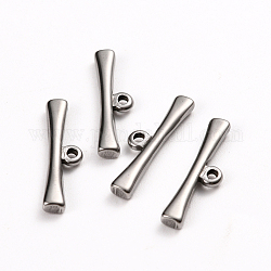 Cierres de palanca de acero inoxidable 304 para piezas, bar, color acero inoxidable, 21x6x2.5mm, agujero: 1.5 mm