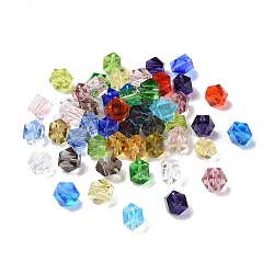 Abalorios de cristal austriaco de imitación, aaa grado, facetados, cuentas de cubo sin esquinas, color mezclado, 7.5x7.5x7.5mm, agujero: 0.9~1 mm