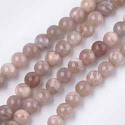 Natürliche sunstone Perlen Stränge, Klasse A, Runde, 6 mm, Bohrung: 0.8 mm, ca. 62~65 Stk. / Strang, 15.3 Zoll