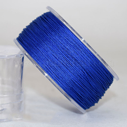Нейлона кордной нити, для изготовления ювелирных изделий, синие, 0.4 мм, около 196.85 ярда (180 м) / рулон