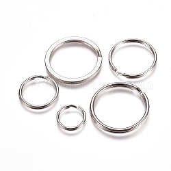 Железный сплит кольцо для ключей, брелок для ключей, платина, 15~30x2~2.9 мм, внутренний диаметр: 12~25.8 мм