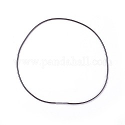 Gewachstes Polyester Schnur Halskette machen, 304 mit Edelstahlklammern, Sattelbraun, 19.84 Zoll (50.4 cm), 2 mm