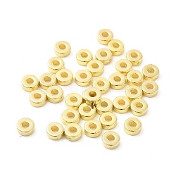 Abalorios de plástico CCB, Disco redondo plano, dorado, 6x2mm, agujero: 2.2 mm