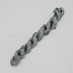 Fil de nylon, cordon de bijoux en nylon pour la fabrication de bracelets tissés , grises , 2mm, environ 13.12 yards (12m)/paquet, 10 faisceaux / sac, environ 131.23 yards (120 m)/sac