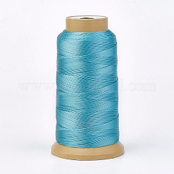 ポリエステル糸  カスタム織りジュエリー作りのために  ダークターコイズ  0.7mm  約310m /ロール