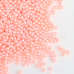 Perline acrilico perla imitato, Senza Buco, tondo, roso, 10mm, circa 1000pcs/scatola