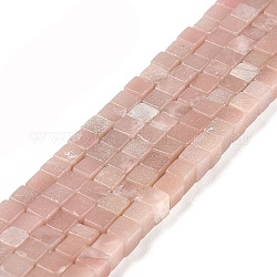 Natural Pink Opal Beads Strands, Cube, 4~4.5x4~4.5x4~4.5mm, Hole: 0.8mm, about 90pcs/strand, 15.20~15.35 inch(38.6~39cm)