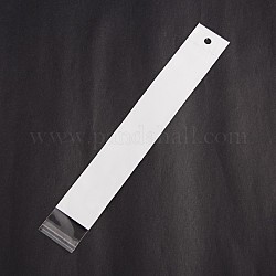 OPP Sacs de cellophane rectangle, blanc, 29x4 cm, épaisseur unilatérale: 0.035 mm, Trou: 6mm, mesure intérieure: 24x4 cm