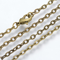 Eisenkabelketten Halskette machen, mit Karabiner, ungeschweißte, Antik Bronze, 23.6 Zoll (60 cm)