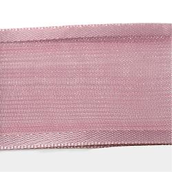 Cinta de organza de poliéster con borde satinado, marrón rosado, 5/8 pulgada (16 mm), aproximamente 50yards / rodillo (45.72 m / rollo)