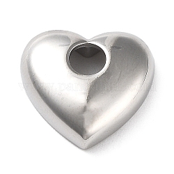 Acumular colgantes de chapado de latón, charms del corazón, Plateado de larga duración, sin plomo y cadmio, Platino, 15.5x16.5x4.5mm, agujero: 4.5 mm