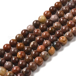 Chapelets de perles en pierre gemme naturelle, ronde, 6~6.5mm, Trou: 0.8mm, Environ 60~66 pcs/chapelet, 14.57~16.06'' (37~40.8 cm)