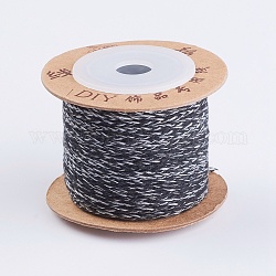 Cordes de fil de coton, cordon en macramé, pour la fabrication de bijoux, colorées, 1mm, environ 21.87 yards (20 m)/rouleau