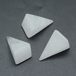 Perlas de cristal de cuarzo natural, cuentas de cristal de roca, cono, perlas sin perforar / sin orificios, 25x14x14.5mm