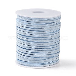 Шнур из искусственной замши 45м, искусственная замшевая кружева, голубой, 2~2.5x1.5~2 мм, около 50 ярда (45 м) / рулон