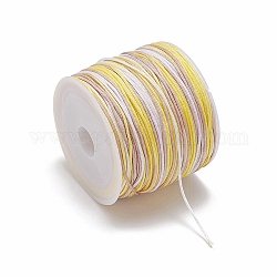 Cordoncino da annodare cinese in nylon tinto in segmenti da 50 m, per la creazione di gioielli fai da te, giallo, 0.8mm, circa 54.68 iarde (50 m)/rotolo