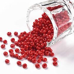 Perles magatama courtes toho, Perles de rocaille japonais, (45) poivre rouge opaque, 3.5x3x2.5mm, Trou: 0.8mm, environ 450 g /sachet 
