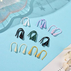 Boucles d'oreilles pendantes en céramique de zircone biocéramique hypoallergénique en forme de larme, pas de décoloration et sans nickel, couleur mixte, 14x3x8.5mm