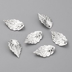 Латунные подвески, лист, 925 серебро покрытием, 17.5x10x2.5 мм, отверстие : 1 мм