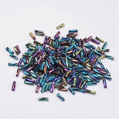Perle di bugle intrecciate di vetro&nbsp;SEED-E002-12mm-809#-1