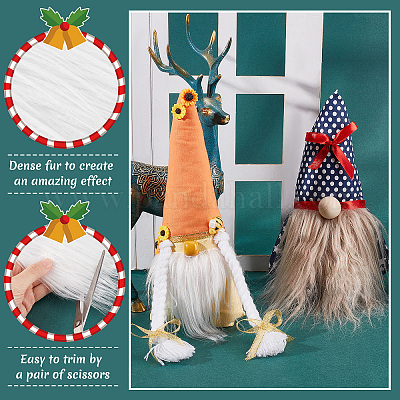 24 Sets Dwarf Beard Christmas Stuff Items Faux Fur Doll Gnome