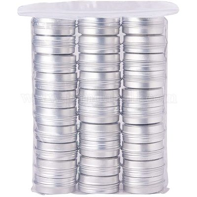 Aluminum Tin Jar 1 Oz Refillable Containers 30ml, Cosmetic small tin,  Aluminum Screw Lid Round Tin