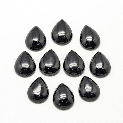 Natur schwarzen Stein Cabochons&nbsp;G-R417-13x18-46-1