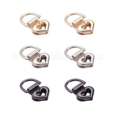 Wholesale Givenny-EU 6Pcs 3 ColorZinc Alloy Bag Lock Catch Clasps 