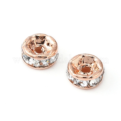 Perles séparateurs en laiton avec strass&nbsp;RB-YW0001-04B-01RG-1