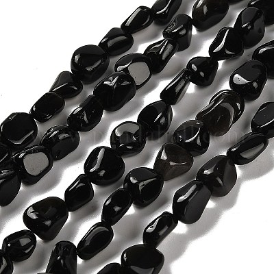 Natürlichen Obsidian Perlen Stränge&nbsp;G-P497-01E-65-1