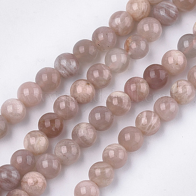 Natürliche sunstone Perlen Stränge&nbsp;G-S333-6mm-038-1