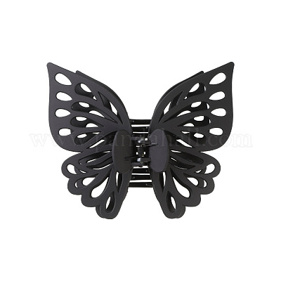 Wholesale Large Frosted Butterfly Hair Claw Clip Pandahall