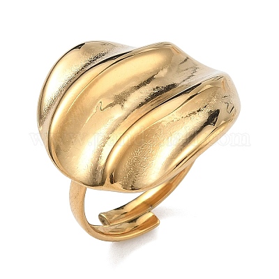 Offene Manschettenringe aus Edelstahl 304&nbsp;RJEW-F202-02F-G-1