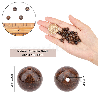 Natürliche bronzite Perlenstränge&nbsp;G-AR0002-36-1