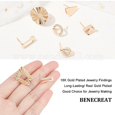 Shop BENECREAT 5 Pairs Flower Stud Earring Findings 925 Sterling Silver  Pins with Ear Nuts for DIY Jewelry Making Findings for Jewelry Making -  PandaHall Selected