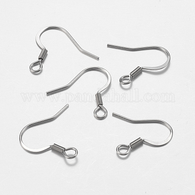 50pcs Stainless Steel 316 Earring Hooks Hypo Allergenic For