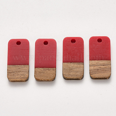 Pendentifs en bois de résine et de noyer&nbsp;RESI-S384-008A-A04-1