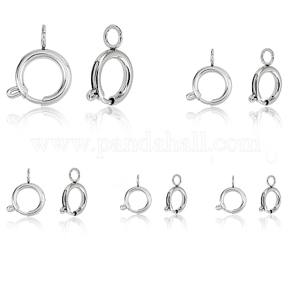 Unicraftale 304 Stainless Steel Smooth Surface Spring Ring Clasps STAS-UN0009-44P-1