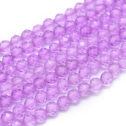 Chapelets de perles de cristal de quartz naturel électrolytique G-G792-48-02B-1