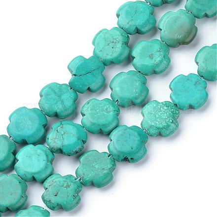 Dyed Natural Australian Turquoise(Jasper) Beads Strands G-S214-28-1