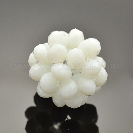 Imitation Jade Glass Round Woven Beads GLAA-A034-4mm-B16-1