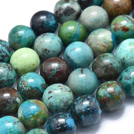Chapelets de perles en chrysocolle et lapis lazuli naturelles G-M353-A03-9mm-1